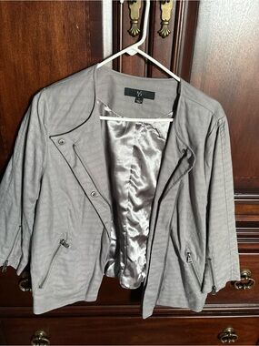 Light Gray Women's Moto Jacket